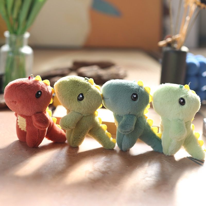 Plush Dinosaur Adorable Keychain Cute Soft Toy Cartoon Trex Charm Bag 10cm_voghion.com