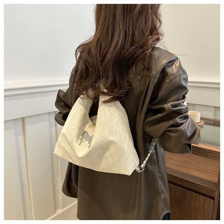 2024 nuova farfalla coreana moda zaino tracolla a catena borsa a tracolla singola borsa per studenti in classe borsa tote di grande capacità_voghion.com