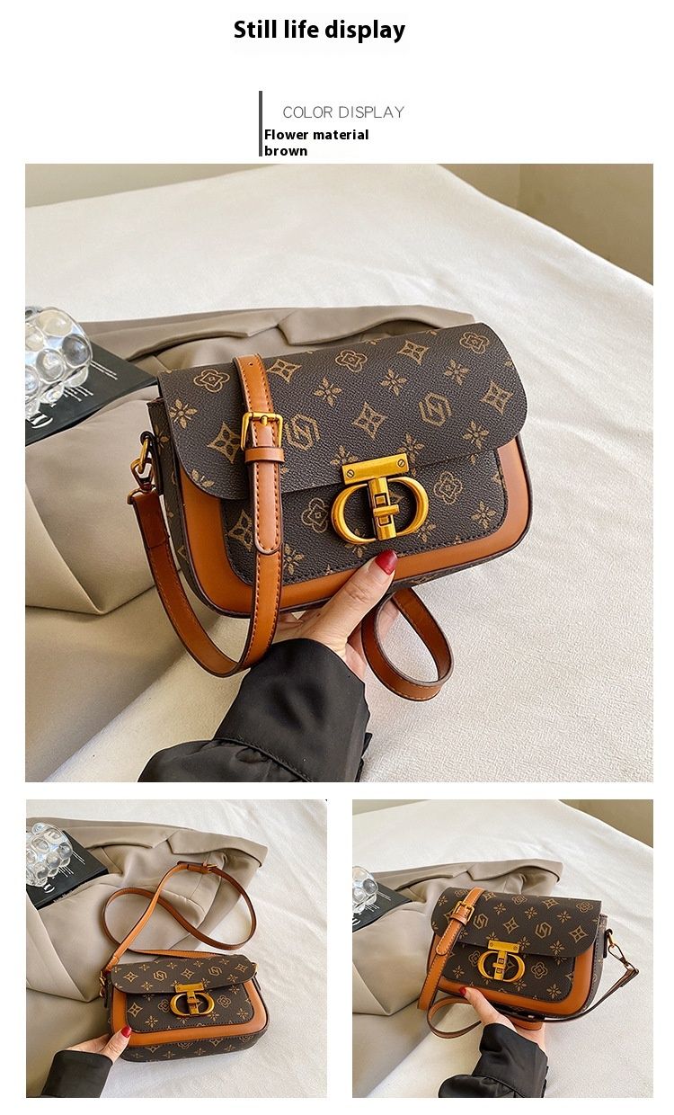 Fibbia con chiusura di alta qualità, grande capacità, elegante borsa quadrata piccola, 2024 nuova monospalla versatile e alla moda_voghion.com