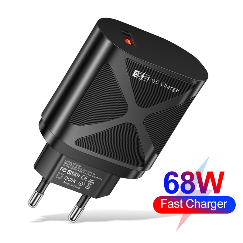 USB 68W įkroviklis greitas įkrovimas QC 3.0 sieninis mobiliojo telefono įkroviklio adapteris tinka iPhone 14 13 Samsu_voghion.com