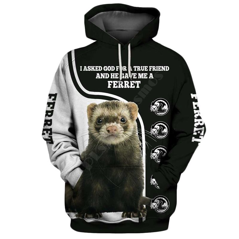 Nowa męska bluza z kapturem 3D z nadrukiem psa_voghion.com