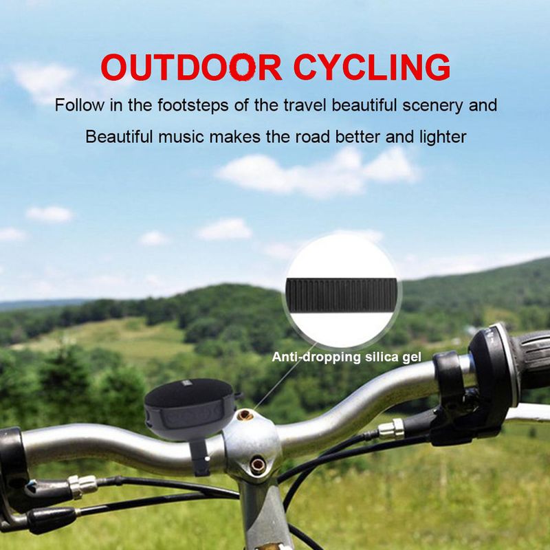 Bluetooth Bike Speaker With Detachable Bicycle Mount Shockproof Dustproof Waterproof Riding Built-in Mic and TF Card_voghion.com