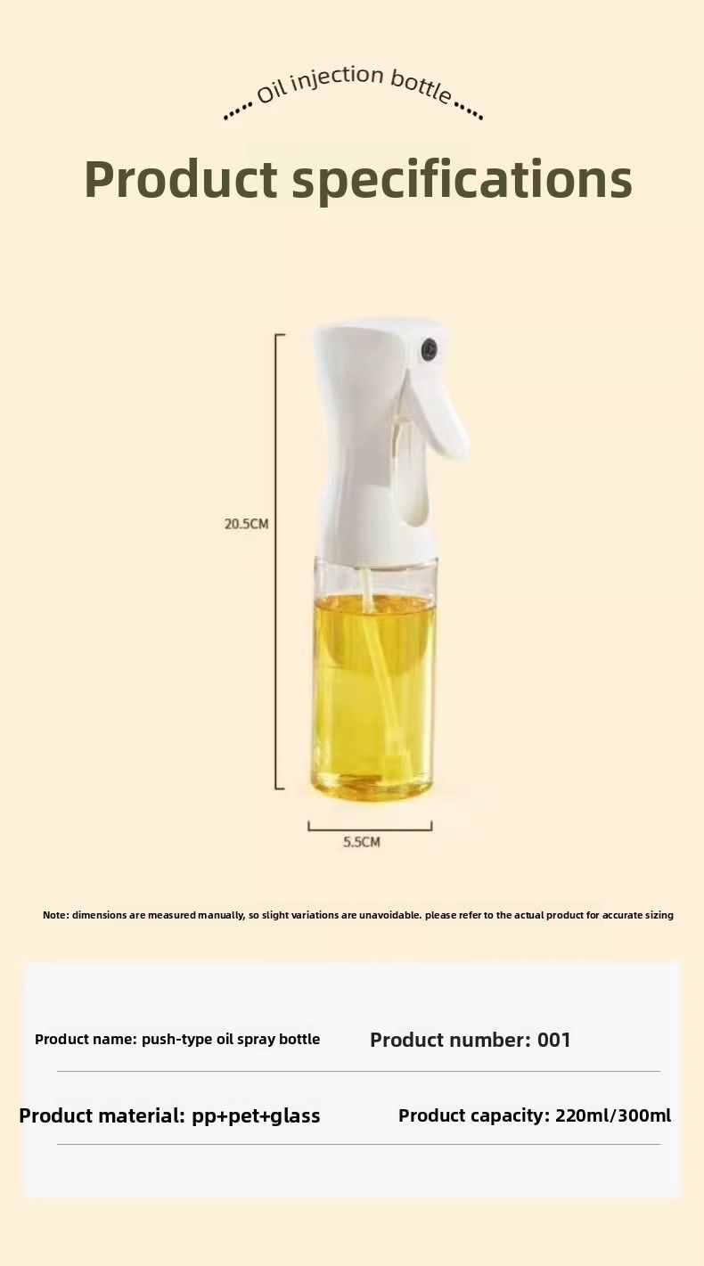 Ölsprühflasche Sprühtyp Haushaltsküchenspray Olivenöl BBQ Kontrolle Fettreduzierung Glasölsprühtopf_voghion.com