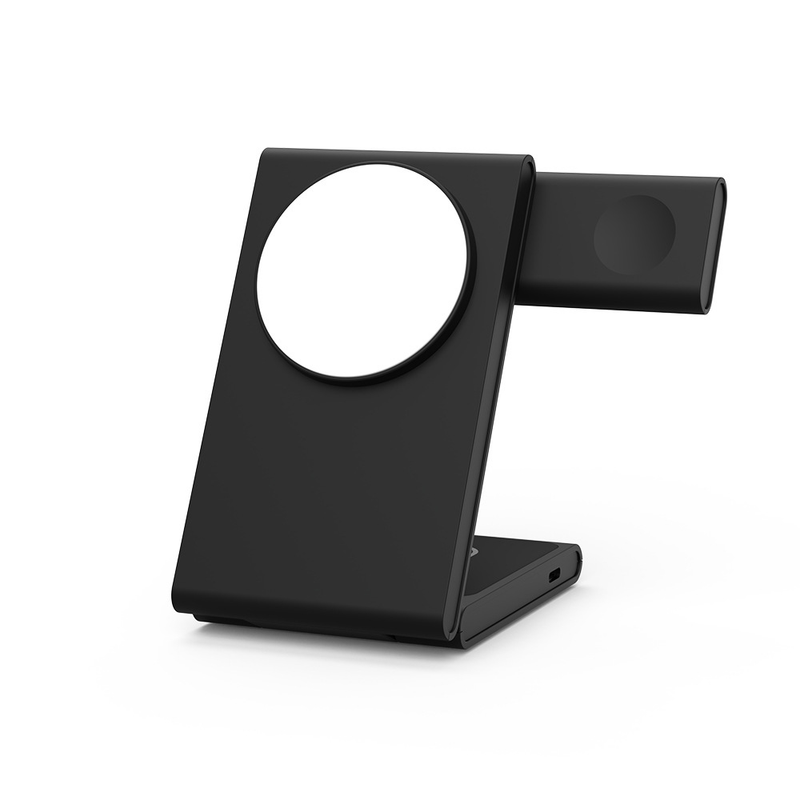 QIKC FCC certified three-in-one magnetic wireless charger folding desktop 15W all-in-one wireless charger_voghion.com