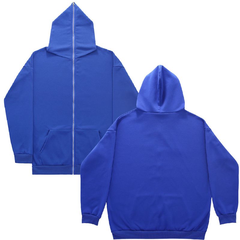 Men's Clothing Full Zip To Top Men's Blank Cardigan Zipper Hoodie Sweatshirt_voghion.com