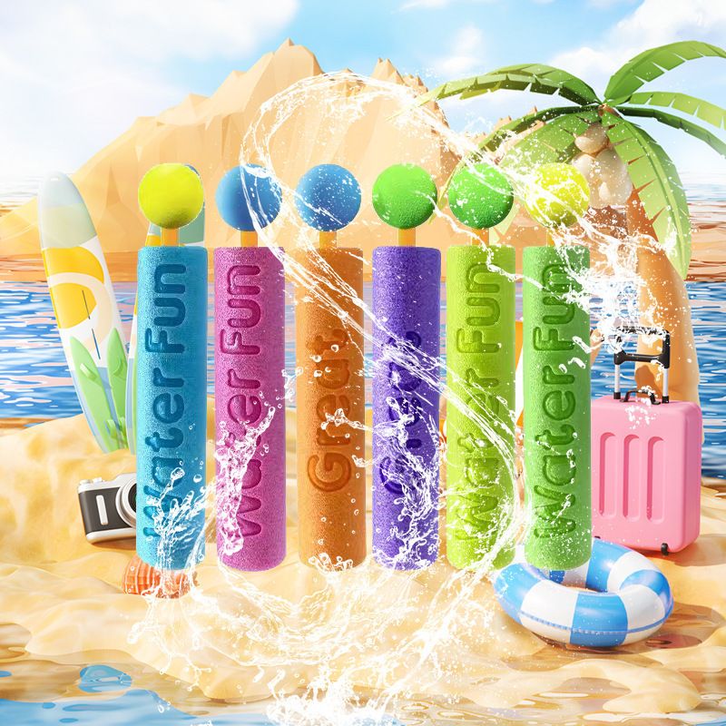 Wasserpistole aus Schaumstoff zum Ziehen und Sprühen – EVA-sichere Wasserpistole für Kinder zum Spielen am Strand, im Pool und im Freien (21,5 cm/33 cm/38 cm)_voghion.com