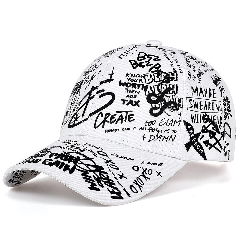Unisex Baseballkappe mit Buchstaben-Geometrie-Druck, verstellbar, für Frühling und Herbst, für den Außenbereich, lässig, Sonnenschutzhut_voghion.com