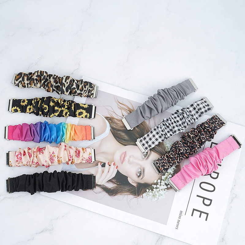 Elastický nylonový řemínek se smyčkou pro Samsung Galaxy Watch 4 40mm 44mm náramek s crunchies pro Samsung Galaxy Watch4 Classic 42/46mm_voghion.com