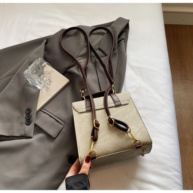 Fashion Color-Block Women's 2025 New Stylish Versatile Student Travel Small Multifunctional Backpack_voghion.com