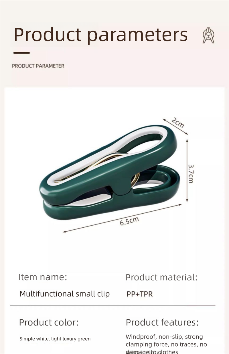 Geen sporenhanger Winddicht Vaste droogdeken Kleding Sokken Handdoeken Lakens Plastic Kleine clips Huishoudelijk_voghion.com