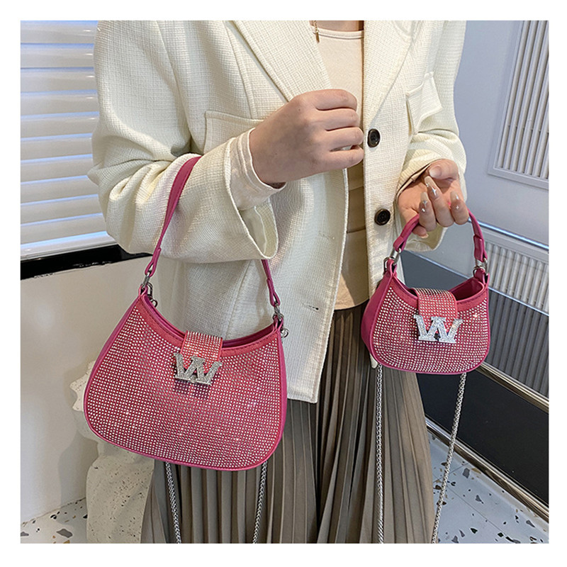 2023 nuove borse per le donne designer mini borsa a tracolla con strass borsa da sera borsa a tracolla con catena_voghion.com