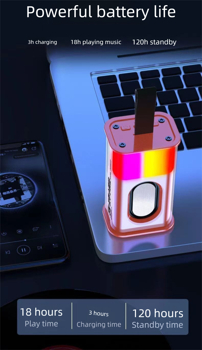Altoparlante wireless Bluetooth piccolo cannone Mecha Celebrity Internet trasparente a 2 tasti per esterni colorato e fantastico_voghion.com