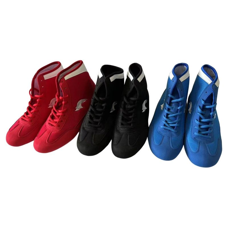 Scarpe da lotta Scarpe da allenamento per la competizione Scarpe da lotta libera cinese Scarpe da combattimento gratuite WRESTLING_voghion.com