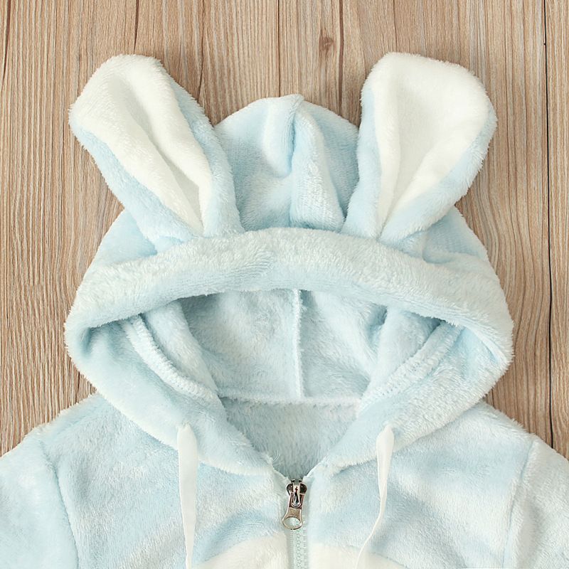 Barnkläder Långärmad jumpsuit med luva kanin med fötter_voghion.com