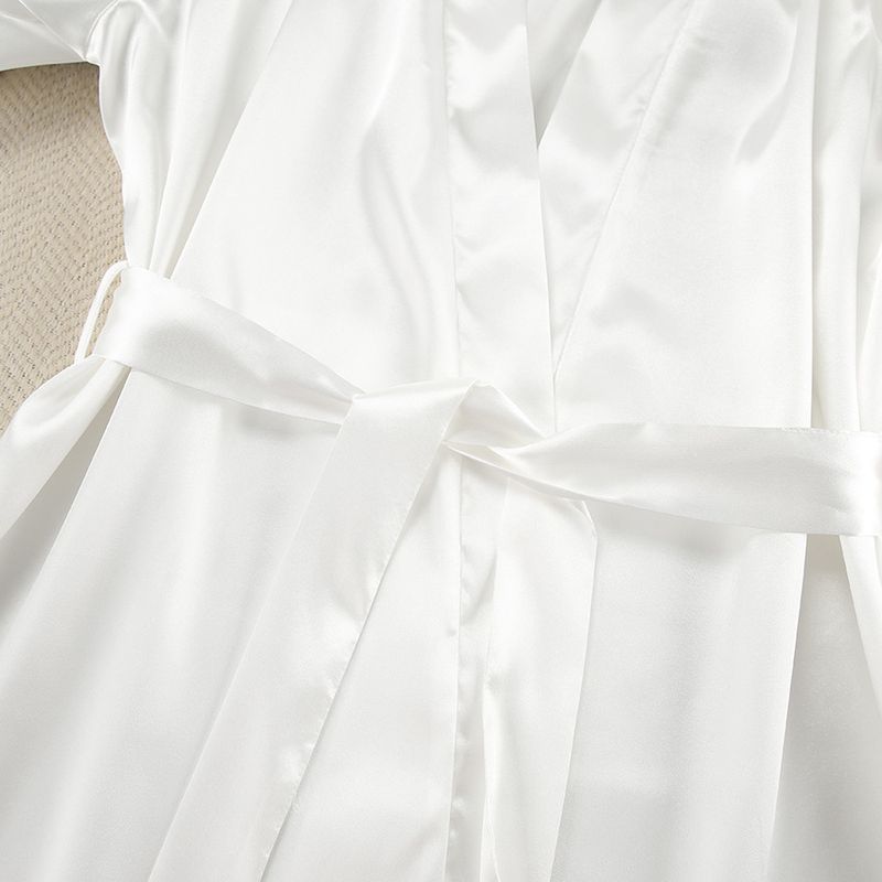 2024 Fashion Texture Feather Loose and Comfortable Soft Robe Hanging Dress Pajama Set Home Fury for Women_voghion.com