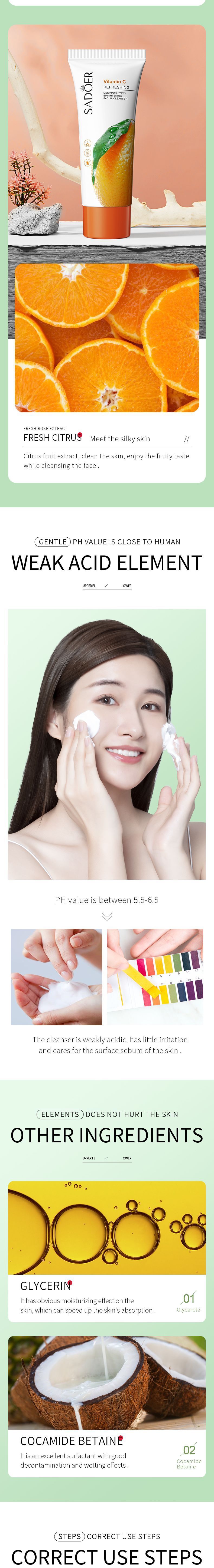 SADOER Niacinamide Freckle Cleanser 100g Hydrating Moisturizing Cleansing Oil Facial Cleanser_voghion.com