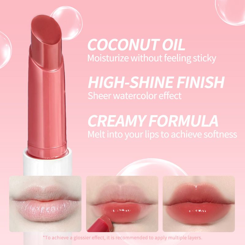 OLIBOLLA Rouge à lèvres Gloss à l'eau pressée 6 couleurs Rouge à lèvres hydratant et pulpeux Effet miroir_voghion.com