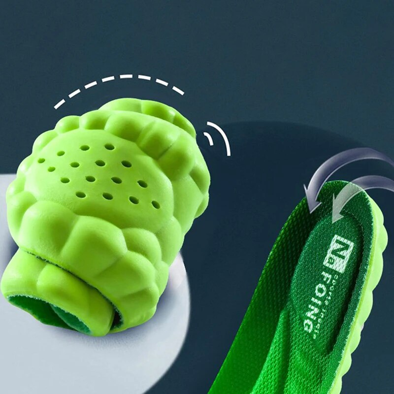 1pair Comfort Sport Breathable Insoles For Shoes Sole Rubber Cushion Running Shock-Absorbant Deodorization Soft Pad_voghion.com
