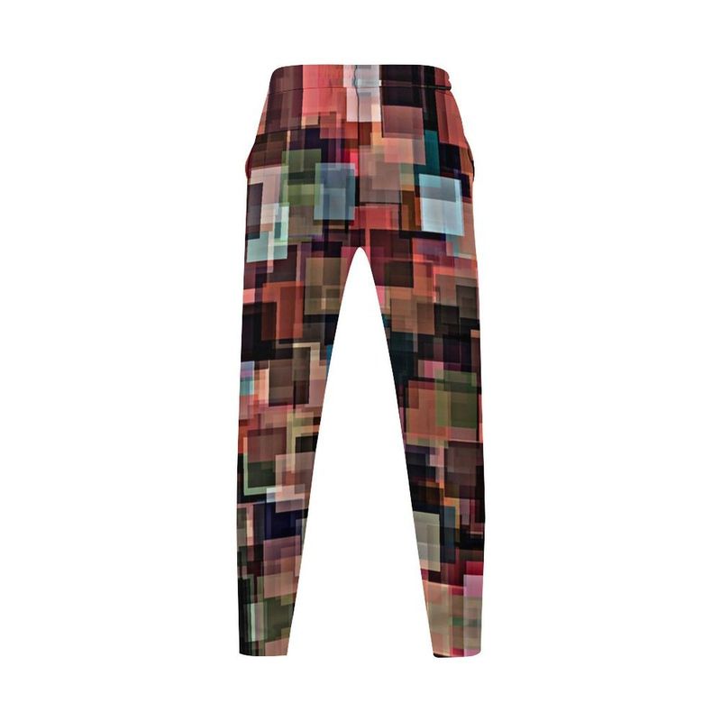 Men's Spring Summer Loose Straight Sports Casual Pants American Style Printed Oversize Long Trousers_voghion.com