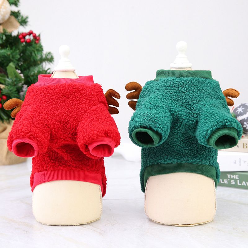 Kerstmis Huisdier fleece Kerstman Dennen Eland Haarbal Ster warm en comfortabel_voghion.com
