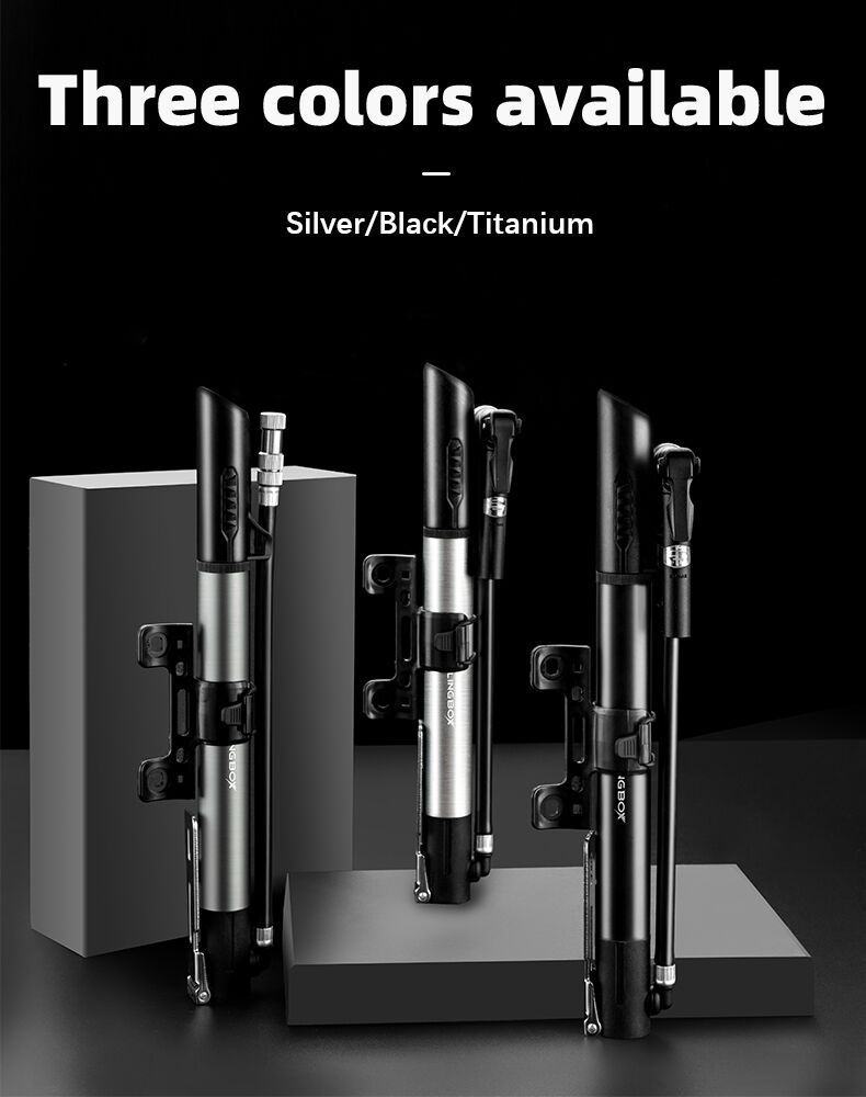 120PSI Aluminiumlegierung portable Mini-Loftzylinder mat Auer, Héichdrock-Inflatiounszylinder, Vëlo-Inflator_voghion.com