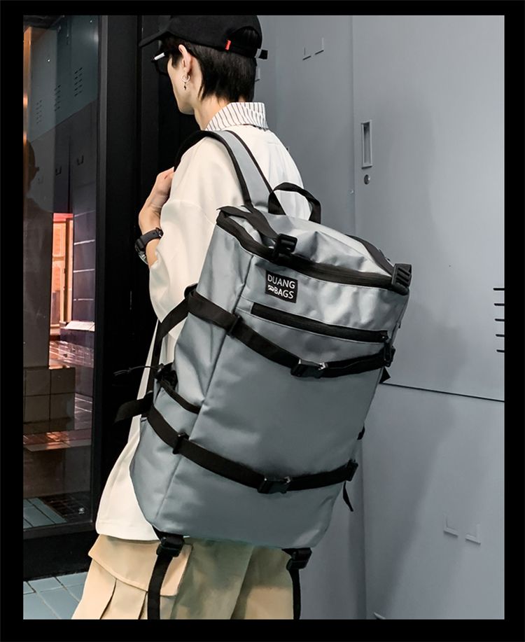Buitensportrugzak Trendy Street Skateboard Werkkleding Stijl Grote capaciteit Reizen Woon-werkverkeer Veelzijdig Dubbel_voghion.com