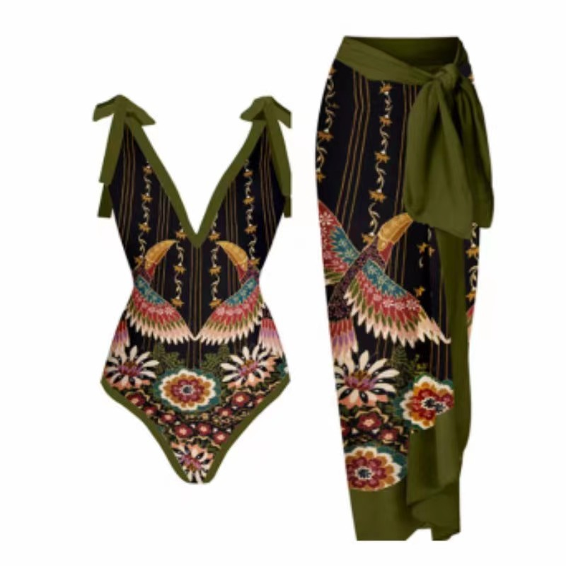 Damen-Badeanzug mit Tasche, Hüfthose und Rock_voghion.com