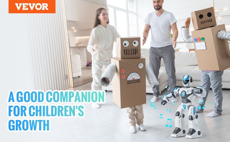 VEVOR RC Robot Toy Talking Dancing Gesture And Voice Remote Control Programmable_voghion.com