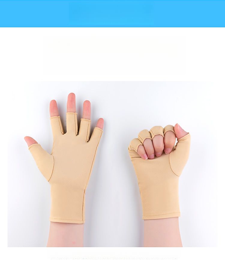 Protezione solare per donna, elastica sottile a mezzo dito, due dita esposte, protezione UV per esterni, guida, sport, unghie_voghion.com