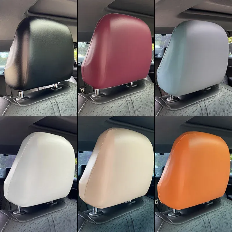 Universal PU Leather Car Cover Elastic Waterproof Dustproof Seat Protectors For SUV Truck Front Rear Headrest Accessory_voghion.com