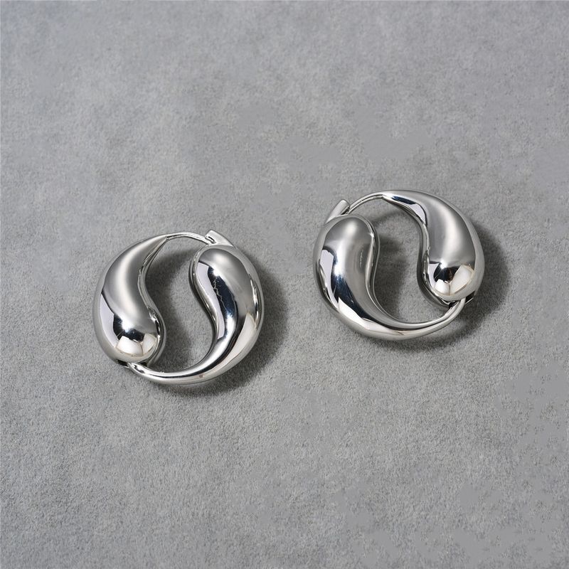 Women's Jewelry Minimalist Geometric Drop Earrings, Gold And Silver Hoop Earrings For Everyday Wear, Lightweight Hypoallergenic Studs_voghion.com