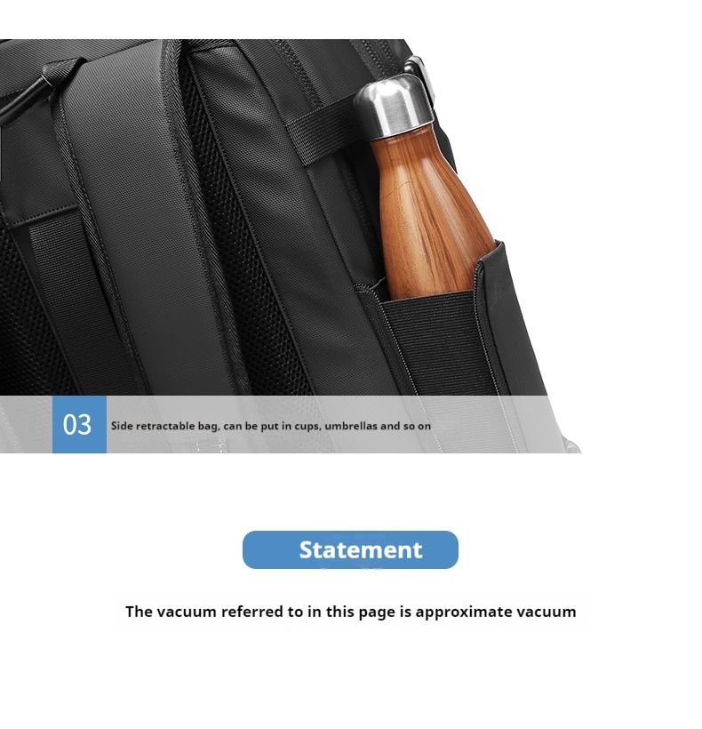 Zaino da viaggio per uomo, multifunzionale, per computer, a compressione sottovuoto, grande capacità, in TPU_voghion.com
