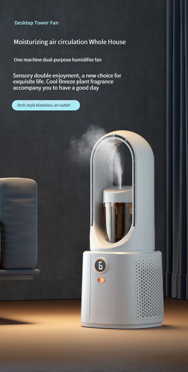 Air Conditioner Leafless Spray Small Refrigeration Desktop Ultra Quiet Office Desk Usb Air Circulation Fan Gift_voghion.com