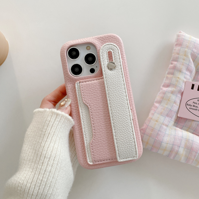 Mobile phone case pattern card wristband suitable for Apple 15 mobile phone case iPhone14pro max protective cover 13 foreign trade model_voghion.com