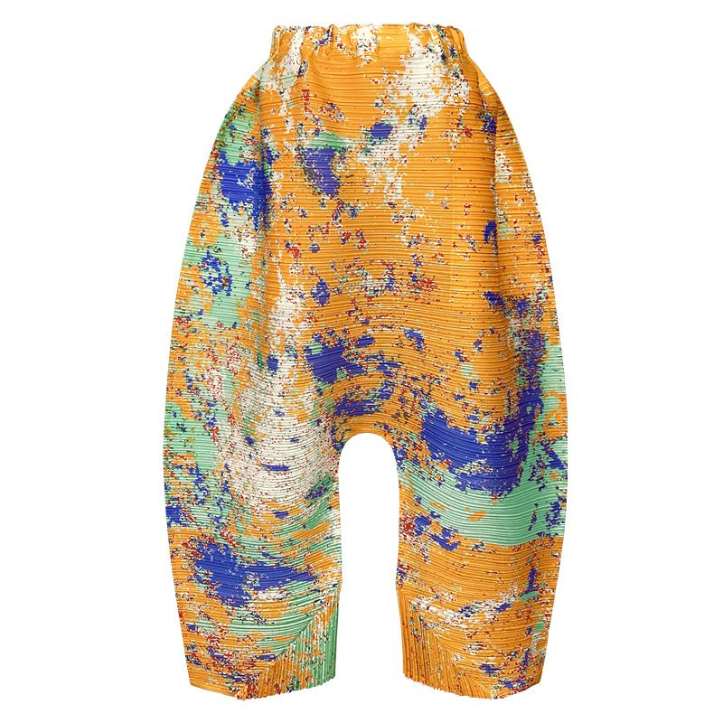 Pantaloni Haren a gamba larga versatili, set da due pezzi per donna, estate 2025, nuovi e alla moda, stampati, larghi e aderenti._voghion.com