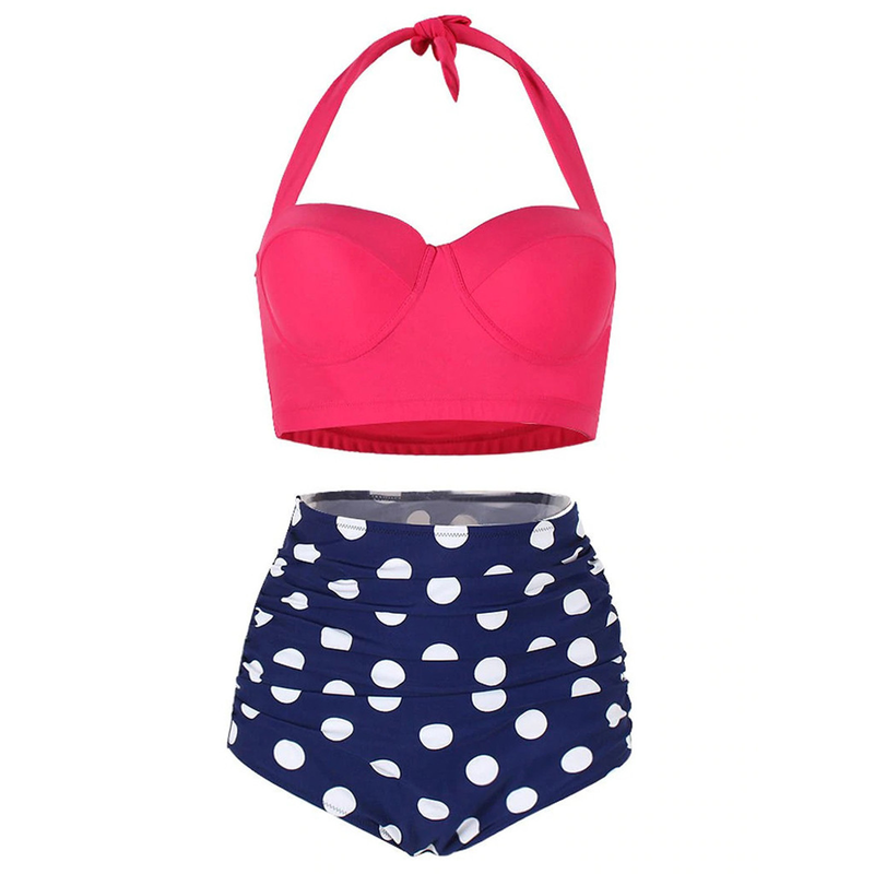 hard bag push-up slimming BIKINI high-waisted women's sexy bikini split swimsuit_voghion.com