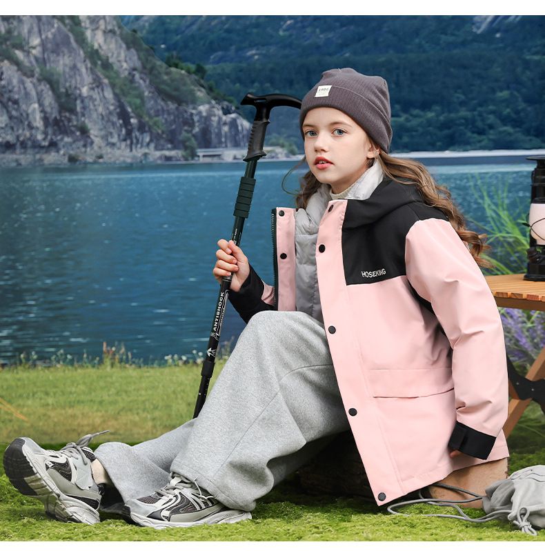 "3-in-1 wasserdichte Daunenjacke für Kinder - Ganzjahres-Wintermantel mit herausnehmbarem Futter für Jungen und Mädchen (130–180 cm)_voghion.com