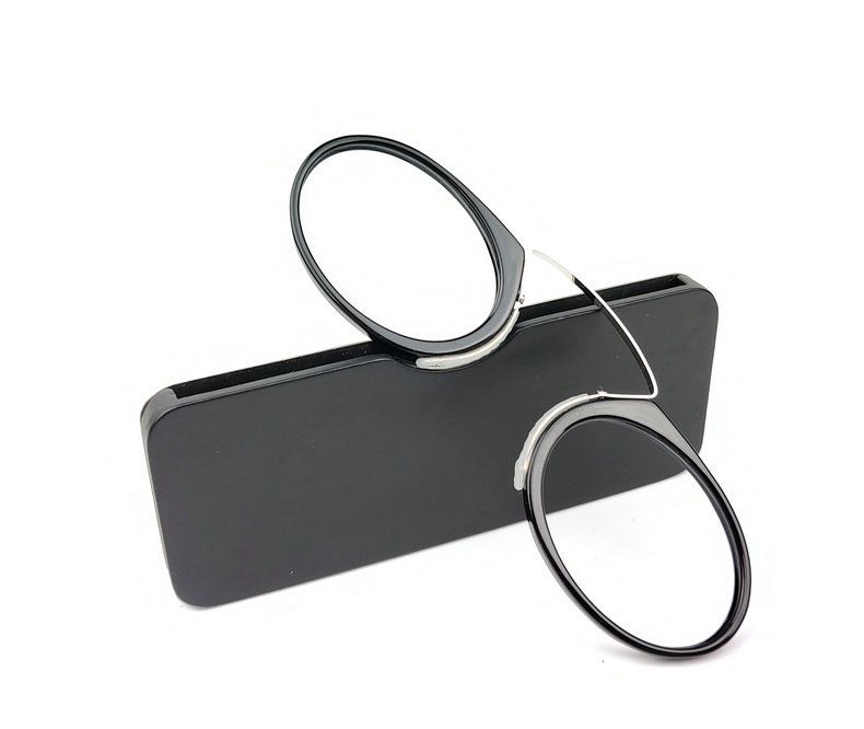 TR90 Clip-on Nose Reading Mini No Temple Glasses Compact Ultra-light Tortoiseshell Color_voghion.com