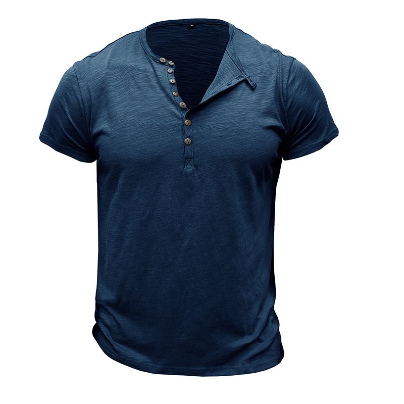 Maglietta Henley in bambù a maniche lunghe, da uomo, estiva, da esterno, 2025d_voghion.com