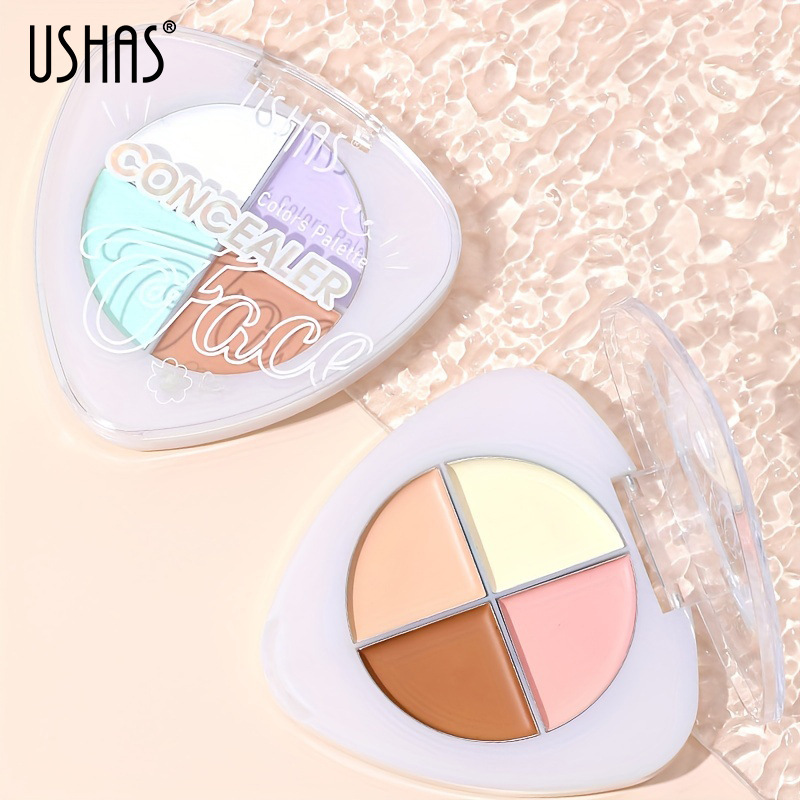 USHAS trucco viso a sei colori con evidenziatore speciale ombretto opaco illuminante_voghion.com