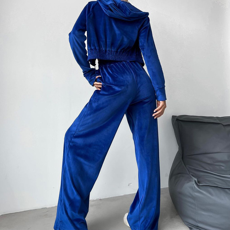 Pantaloni casual da donna con temperamento di colore puro a maniche lunghe_voghion.com