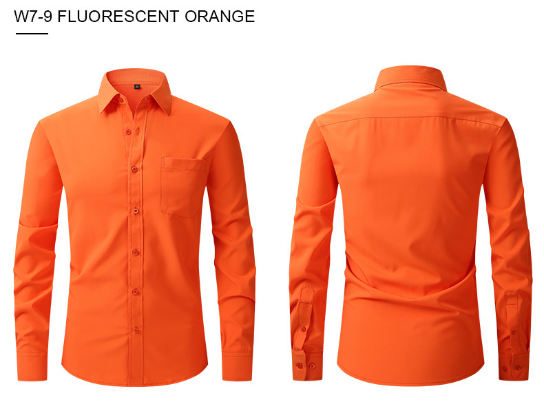 Camicia elasticizzata su quattro lati, da uomo, stile business casual, a maniche lunghe, camicia professionale da uomo_voghion.com