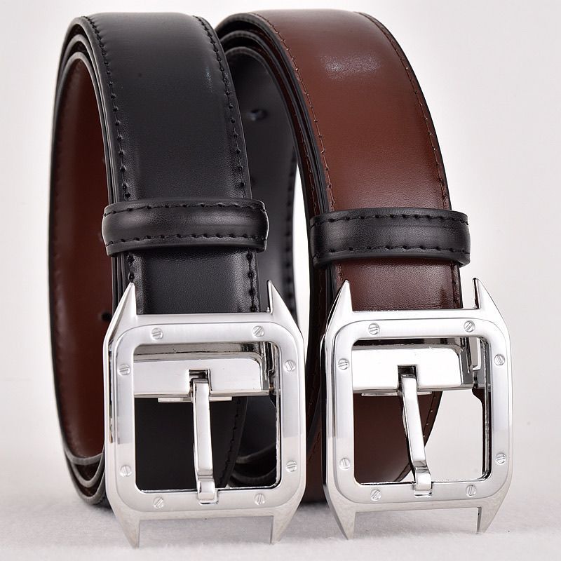 Fashion Men's New Simple Casual Genuine Leather Jeans Versatile Korean Style Pin Buckle Belt_voghion.com