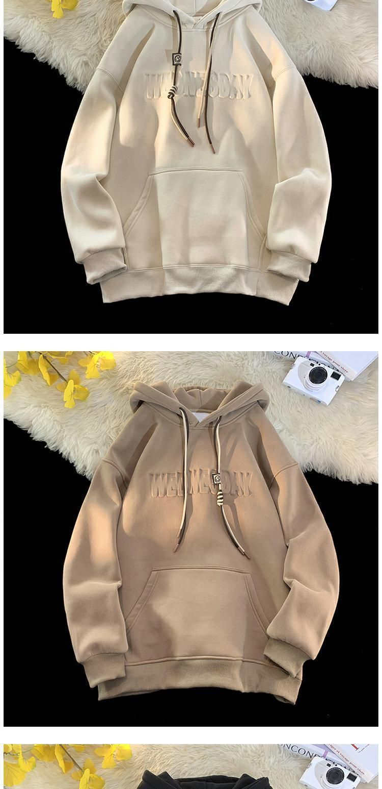 Herren-Kapuzenpullover mit Fleece-Futter und dickem 500-g-Stahldruck im Herbst-Winter-Stil im High Street-Stil mit Kapuze_voghion.com