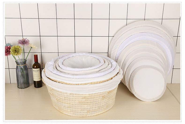 Cestino isolato creativo con coperchio in rattan, contenitore in paglia intrecciata, per panini, torte, cibo, castagne, uso commerciale_voghion.com