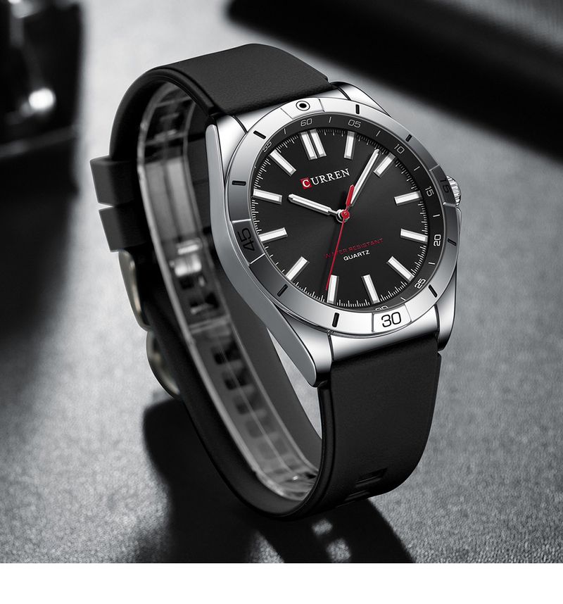 Minimalist Unisex Watch With Silicone Strap, Waterproof Quartz Watch For Men And Women, Light Luxury Casual Wristwatch With Round Dial_voghion.com