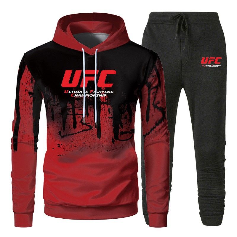 2024 nuovo set di felpa con cappuccio e pantaloni casual da corsa in autunno e inverno con getto d'inchiostro 3D, da uomo_voghion.com