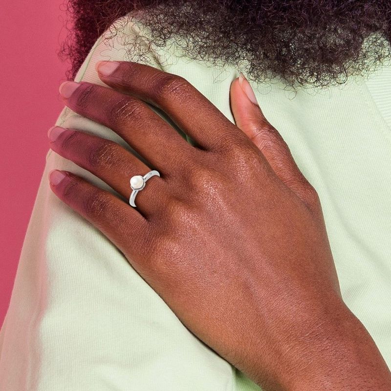 Sterling Silver Stack Exp. Polished White FW Cultured Pearl Ring_voghion.com