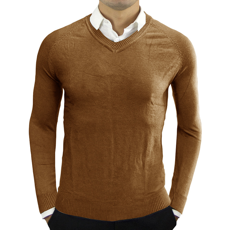 Abbigliamento uomo Maglieria uomo Autunno/Inverno manica lunga scollo a V_voghion.com