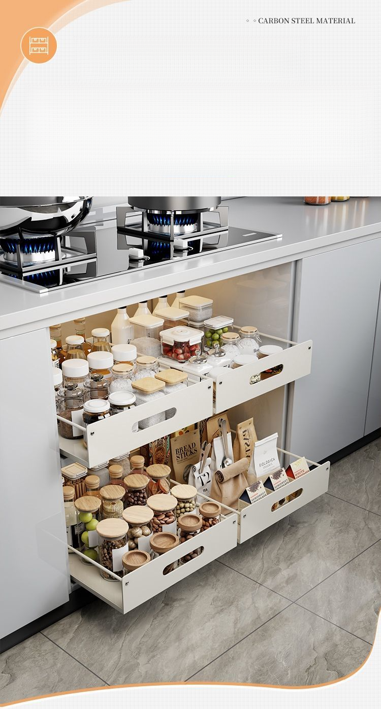 Cesta para ollas de cocina de estilo chino, armario multifuncional extraíble, organizador portátil de almacenamiento impermeable, no_voghion.com
